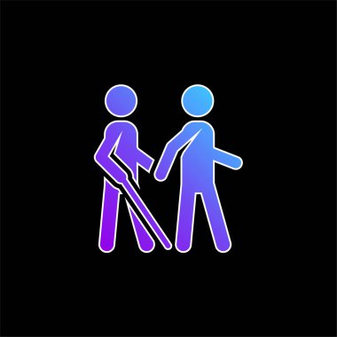 Kör mavi gradyan vektör simgesi