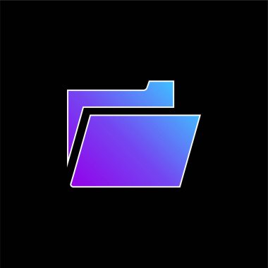 Arayüz mavi eğimli vektör simgesinin Siyah Açık Dizin Sembolü