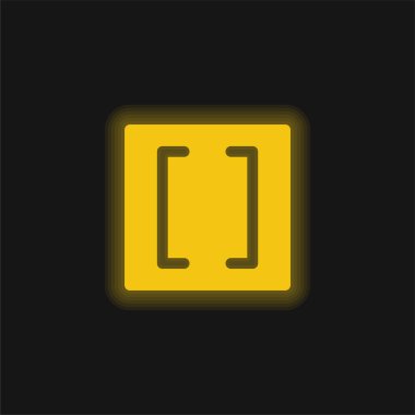 Parlak sarı parlak neon simgesi