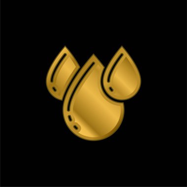 Kan bağışı altın kaplama metalik simge veya logo vektörü