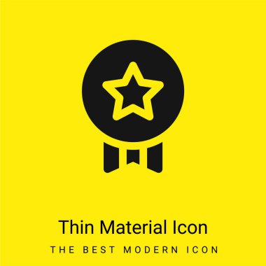 Rozet en az parlak sarı madde simgesi