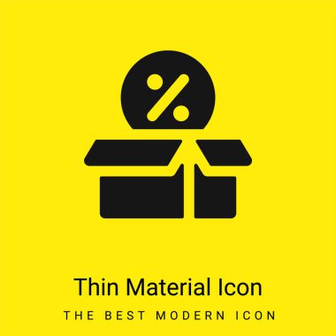 Box minimal bright yellow material icon clipart