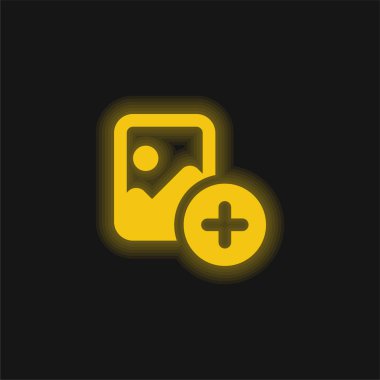 Parlak sarı neon simgesi ekle