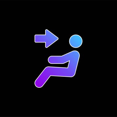 Klima mavi eğimli vektör simgesi