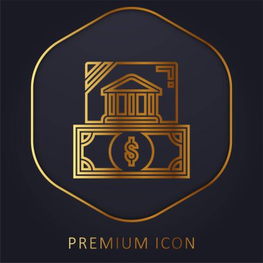 Bond altın çizgi premium logosu veya simgesi