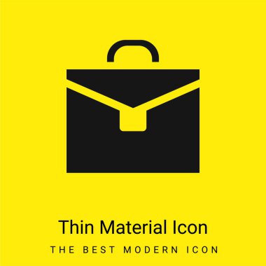Evrak çantası en az parlak sarı madde simgesi