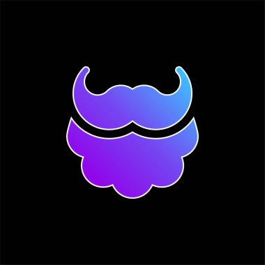 Sakal mavi gradyan vektör simgesi