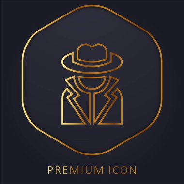 Anonim altın çizgi premium logosu veya simgesi