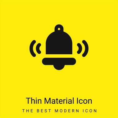 Alarm minimal bright yellow material icon clipart