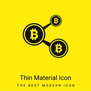 Bitcoin Ağı Asgari parlak sarı malzeme simgesi
