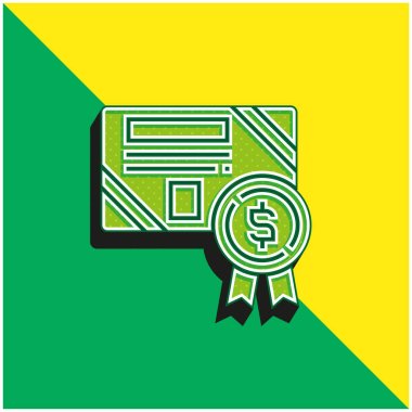 Bond Green and yellow modern 3d vector icon logo clipart