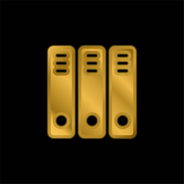 Bağlayıcılar altın kaplama metalik simge veya logo vektörü