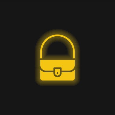 Sarı parlak neon simge