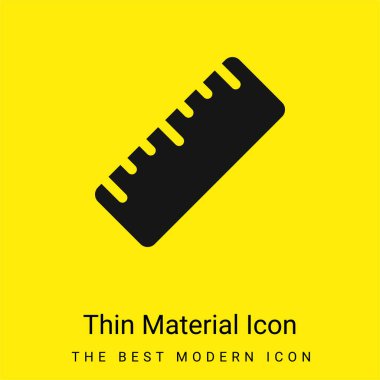 Big Ruler minimal bright yellow material icon clipart