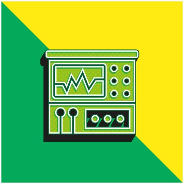 Analyzer Green and yellow modern 3d vector icon logo clipart