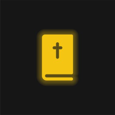 İncil sarı parlak neon simgesi