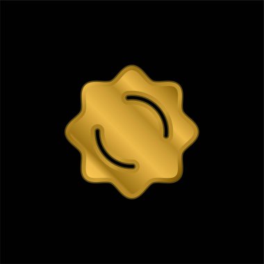 Altın kaplama metalik simge veya logo vektörü ödülü