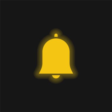 Zil sarısı parlak neon simgesi