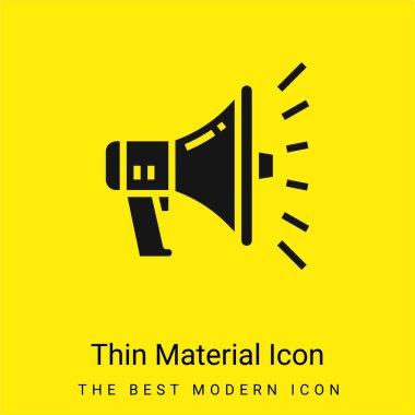 Advertising minimal bright yellow material icon clipart