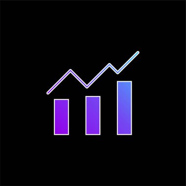 Çubuk Mavi Gradyan vektör simgesi