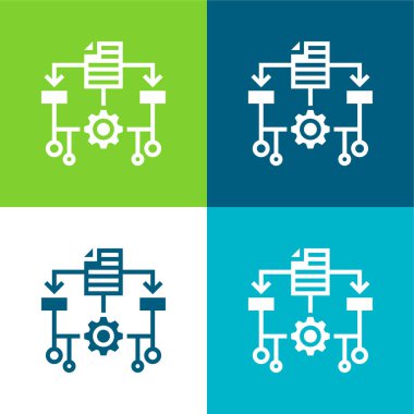 Algoritma Düz 4 renk en küçük simge kümesi