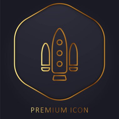 Apolo Project golden line premium logo or icon clipart