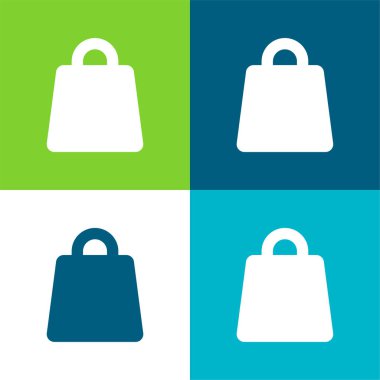 Büyük Torba Düz 4 renk en küçük simge seti