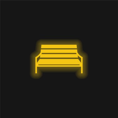 Sarı benç parlayan neon simgesi