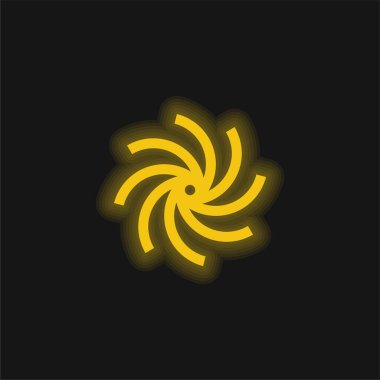 Blackhole yellow glowing neon icon clipart