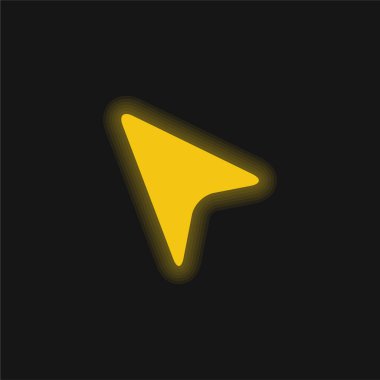 Siyah noktalı sarı parlak neon simgesi