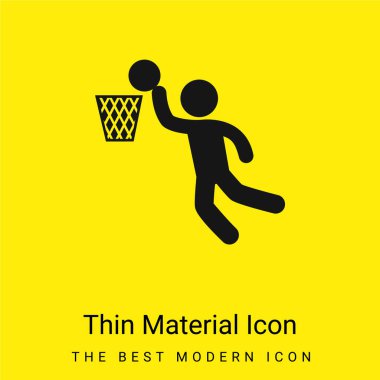 Basketbolcu Asgari düzeyde parlak sarı malzeme ikonu skorluyor