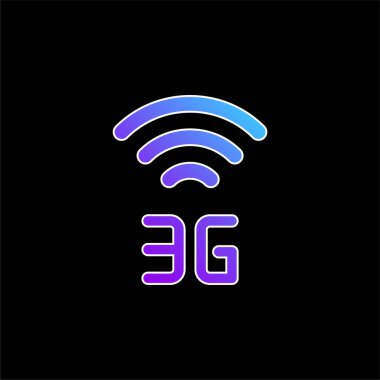 3g mavi gradyan vektör simgesi