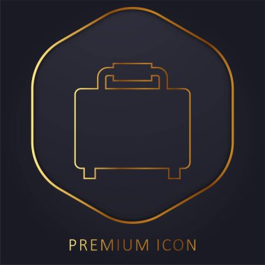 Bagaj Silueti Altın Hat prim logosu veya simgesi