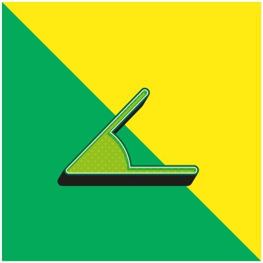 Angle Green and yellow modern 3d vector icon logo clipart