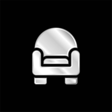 Koltuk gümüş kaplama metalik simge