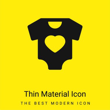 Baby Clothes minimal bright yellow material icon clipart