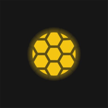 Top sarı parlak neon simgesi