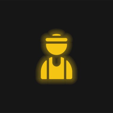 Atletin sarı parlak neon simgesi