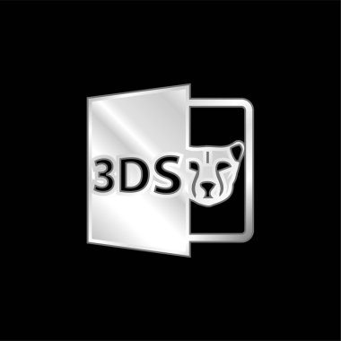 3DS Dosya Biçimini Aç Uzantı gümüş kaplama metalik simge