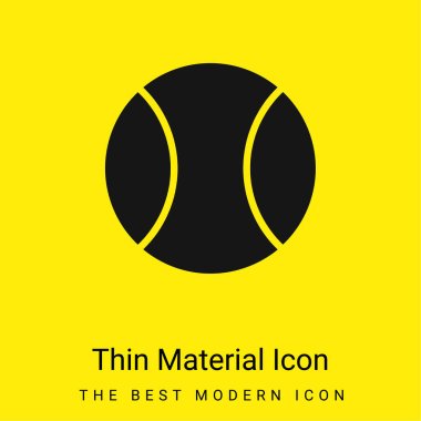 Big Tennis Ball minimal bright yellow material icon clipart
