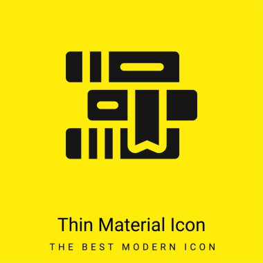 Kitaplar asgari düzeyde parlak sarı malzeme simgesi