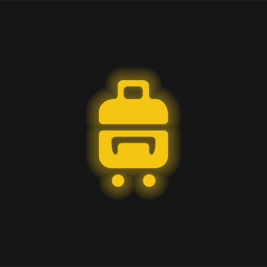 Çanta Arabası Sarı parlak neon simgesi