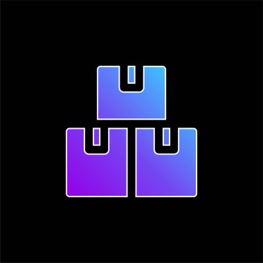 Mavi gradyan vektör simgesini kutular