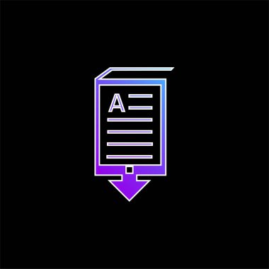 Kitap mavi gradyan vektör simgesi