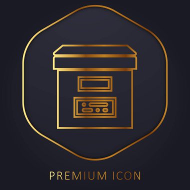 Archive golden line premium logo or icon clipart