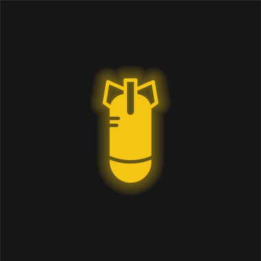 Bomba sarısı parlak neon simgesi