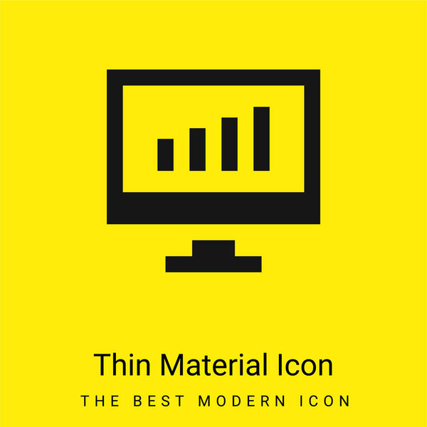 Analytics minimal bright yellow material icon