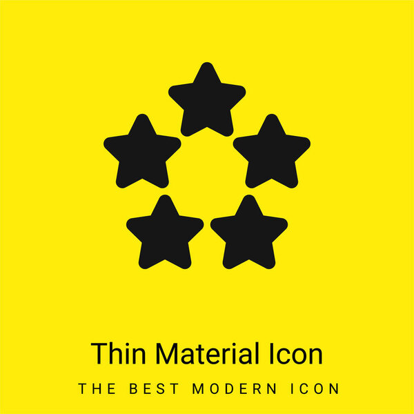 5 Stars minimal bright yellow material icon