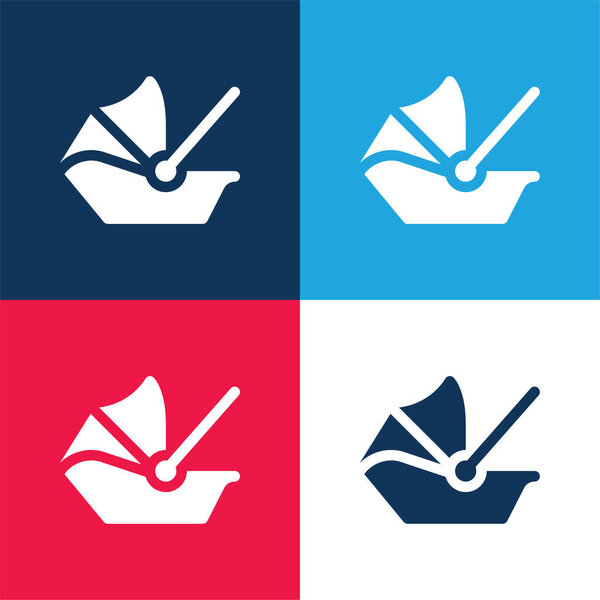 Baby Carrier синий и красный четыре цвета минимальный набор значков