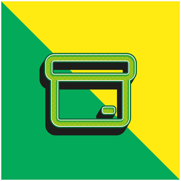 Archive Outlined Box Green and yellow modern 3d vector icon logo